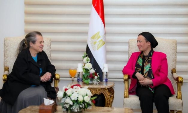 Egyptian Minister of Environment Yasmine Fouad, on May 4, 2023, received Jordanian Princess Alia bint al Hussei- press photo