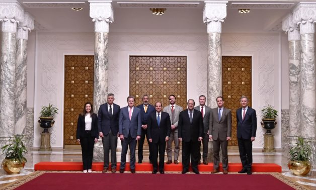President Abdel Fattah El Sisi meets with a delegation from US House Intelligence Committee, chaired by Mike Turner- press photo
