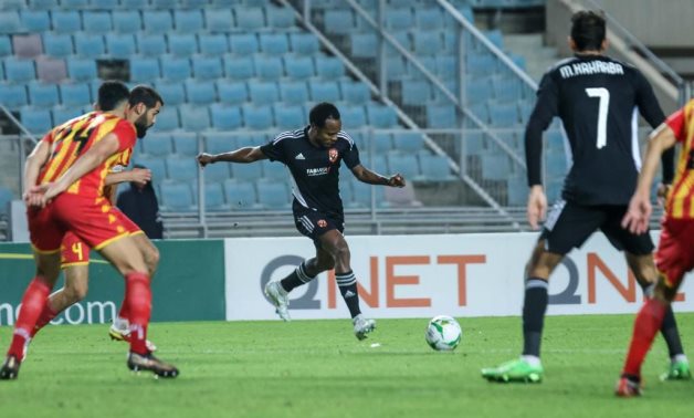 Al Ahly's Percy Tau in action against Esperance