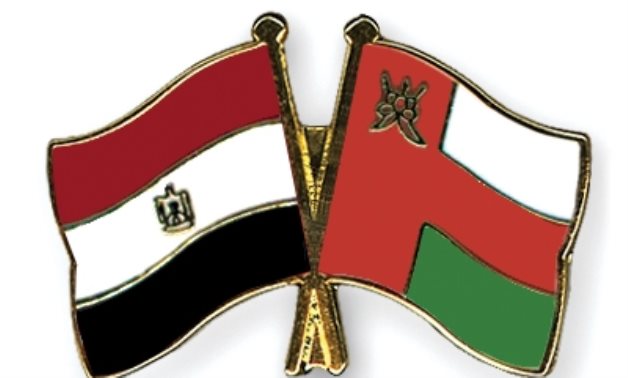 Egypt and Oman flags - file 