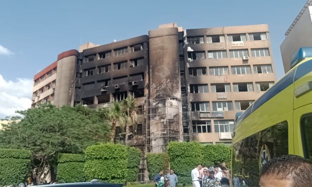 FILE - 23 people were injured as a fire broke out in the government services building in Cairo’s 15th of May city on Monday - Cairo governorate
