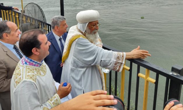 Pope Tawadros II, Pope of Alexandria and Patriarch of the See of St. Mark, prayed for blessing the Nile waters