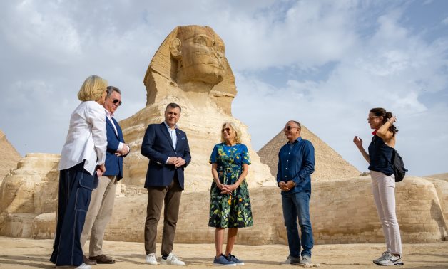 US First Lady Jill Biden visited the Pyramids of Giza on Saturday- photo from her Twitter account