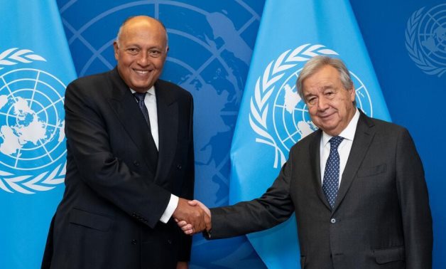Egyptian Foreign Minister Sameh Shoukry met with Secretary-General of the United Nations António Guterres on the sidelines of the UNGA78- press photo