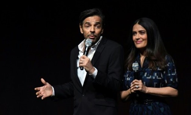 © AFP/File | "The Hitman's Bodyguard", starring Eugenio Derbez (L) and Salma Hayek, was the only movie in the summer of 2017 to cling to the top for three straight weeks