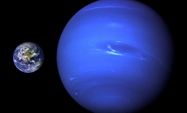 Neptune, Earth size comparison - Creative Commons