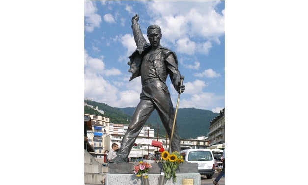 Freddy Mercury Statue in Montreux via Wikimedia