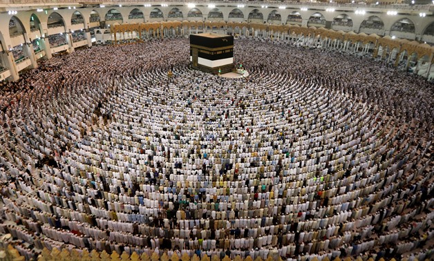 Muslims pray at the Grand mosque during the annual Haj pilgrimage in Mecca, Saudi Arabia August 29, 2017. Picture taken August 29, 2017. REUTERS/Suhaib Salem