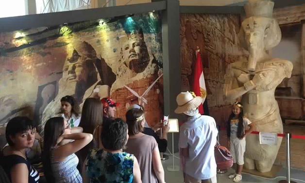 Akhenaton statue in the Egyptian wing in Expo 2017 Kazakhstan- Egypt Today