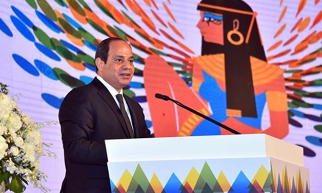 President Abdel Fatah el-Sisi during the ninth Global Policy Forum - File Photo