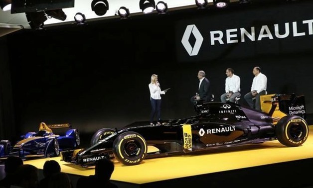 The new Renault RS16 Formula One racing car is seen during its official presentation at the company’s research centre - Reuters