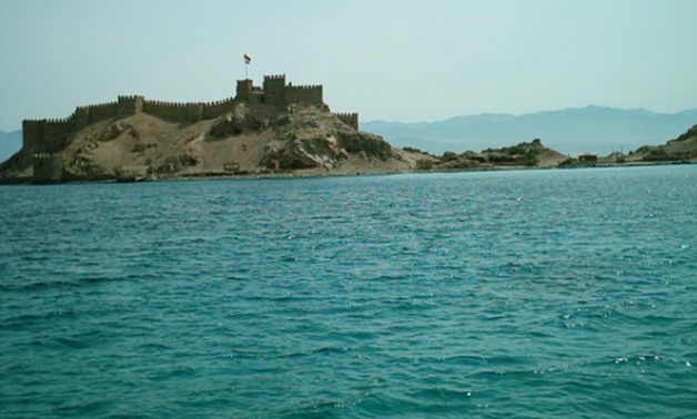 castle of Saladin in the Island of Pharaoh in Taba city