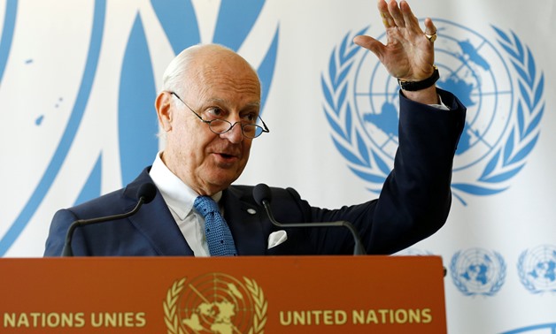United Nations Special Envoy for Syria Staffan de Mistura attends a news conference at the United Nations office in Geneva, Switzerland, September 6, 2017. REUTERS/Denis Balibouse