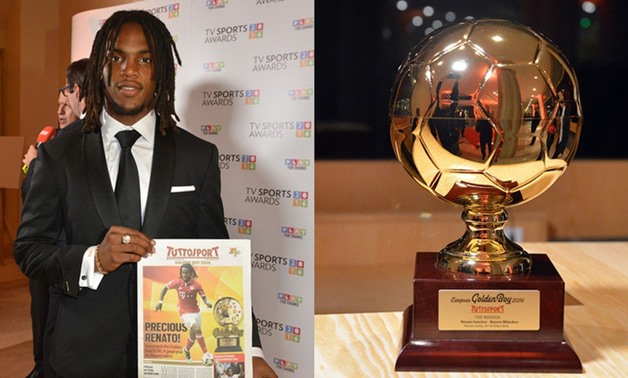 Renato Sanches with the Golden Boy Award, Tuttosport official website