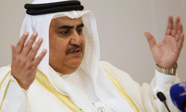 Bahrain Foreign Minister Sheikh Khalid bin Ahmed al-Khalifa speaks during the press briefing of the Third GCC-ASEAN Ministerial Meeting in Manama. (Source: Reuters/Hamad I Mohammed)