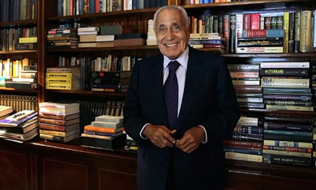 Mohamed Heikal poses for a picture on his 91st birthday, at his office, in Cairo, Egypt - Reuters