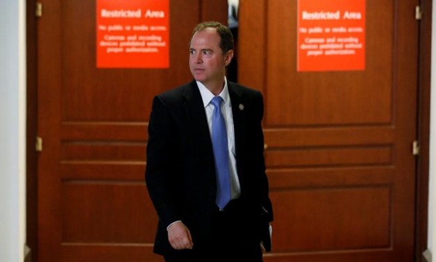 Representative Adam Schiff (D-CA) departs at the conclusion of a closed-door meeting between the House Intelligence Committee and White House senior advisor Jared Kushner on Capitol Hill in Washington, U.S. July 25, 2017. REUTERS/Jonathan Ernst
