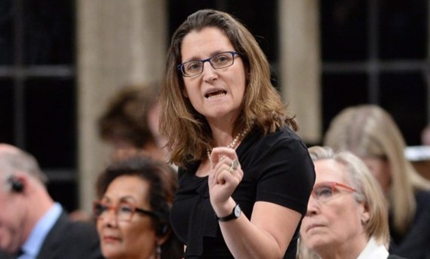 Canadian Foreign Affairs Ministry's spokesperson Chrystia Freeland - Press Photo
