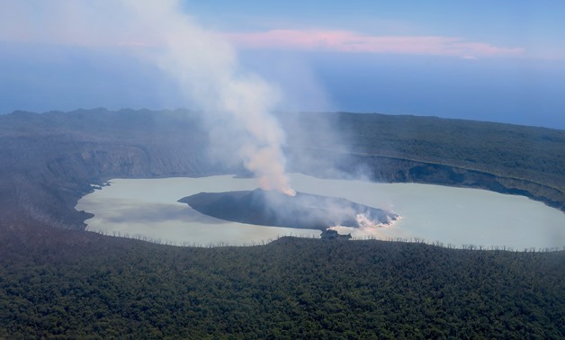 Smoke and ash emanates from the Manaro Voui volcano located on Vanuatu's northern island Ambae in the South Pacific, October 1, 2017. REUTERS/Ben Bohane NO RESALES. NO ARCHIVES


