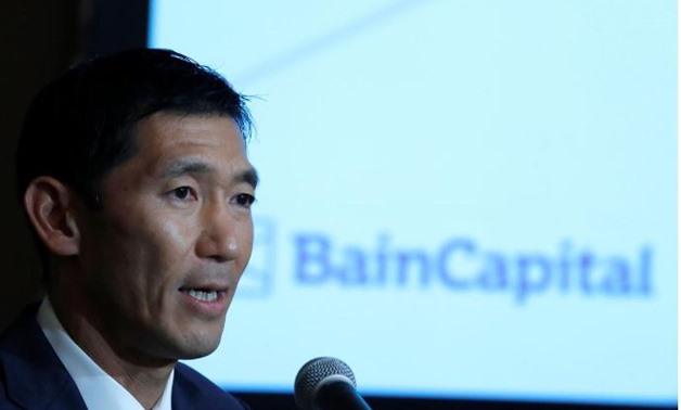 Bain Capital LP Managing Director Yuji Sugimoto speaks during a news conference in Tokyo, Japan October 5, 2017. REUTERS/Kim Kyung-Hoon