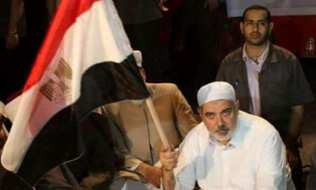 Head of Hamas faction Ismail Haniyeh celebrates Egyptian qualification for World Cup 2018 in Russia- photo via Youm7