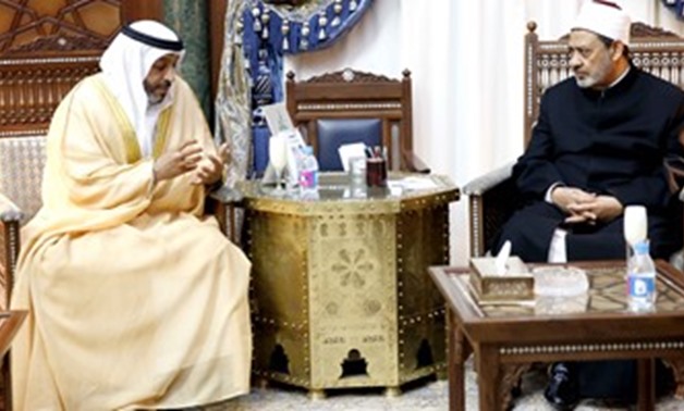 Chairman of General Authority of Islamic Affairs and Endowments (GAIAE) in UAE Dr. Mohammed Matar al Kaabi with Grand Imam of Al-Azhar – File Photo