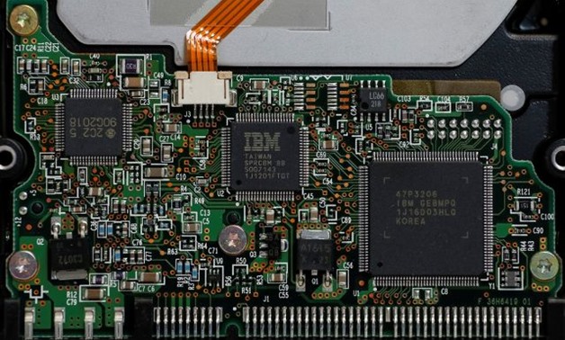 An IBM chips are seen in Kiev -- REUTERS