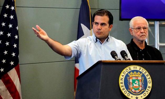 Governor of Puerto Rico Ricardo Rossello speaks during a news conference days after Hurricane Maria hit Puerto Rico in San Juan -- REUTERS