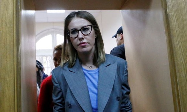 Russian TV personality Ksenia Sobchak arrives for a trial of Russian theatre director Kirill Serebrennikov - REUTERS