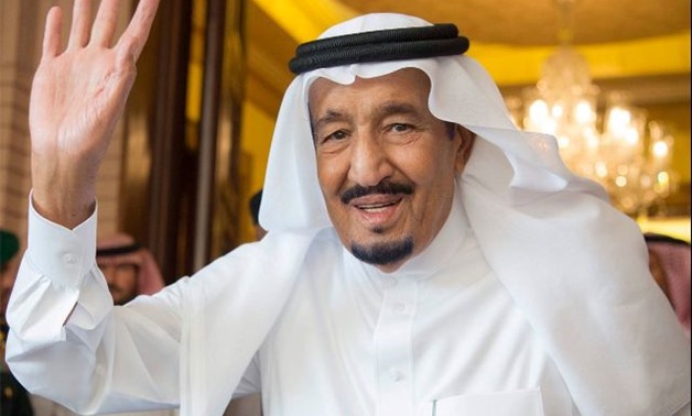 Saudi Arabia's King Salman bin Abdulaziz Al Saud waves during a reception ceremony for Emir of Kuwait Sabah Al-Ahmad Al-Jaber Al-Sabah in Riyadh, Saudi Arabia October 16, 2017. Saudi Press Agency/Handout via REUTERS