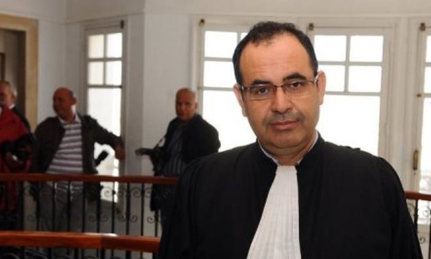 Tunisian lawyer Mabrouk Kourchid says he was 'manhandled' by a police officer - AFP By Fethi Belaid