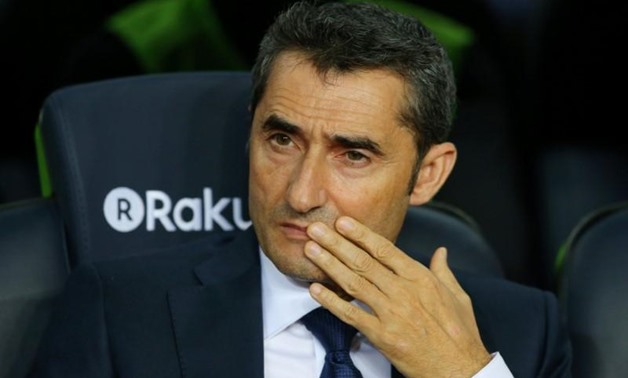La Liga Santander - FC Barcelona vs. Malaga CF - Camp Nou, Barcelona, Spain - Barcelona coach Ernesto Valverde - REUTERS