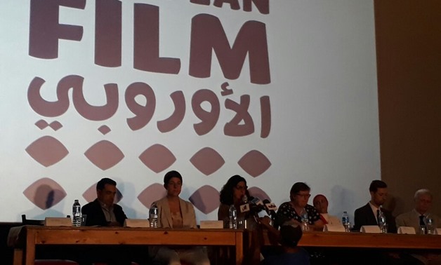 Board members seated and discussing the details of the Panorama of the European Film which is to launch on Nov. 8. Spanning 11 days, this year’s Panorama will be hosted in 10 cities. Sunday, October 29, 2017. – Egypt Today/Marina Gamil 