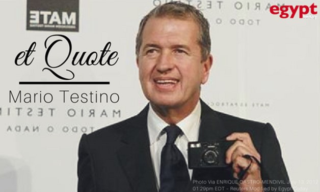Peruvian fashion photographer Mario Testino poses for photographers at the opening of MATE, his non-profit cultural organization, in... ENRIQUE CASTRO-MENDIVIL July 13, 2012 01:29pm EDT – Reuters Modified by Egypt Today