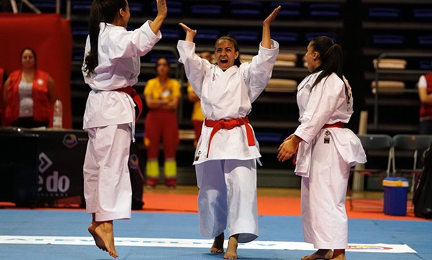 Egyptian female karate team – Press image courtesy World Karate Federation’s official website