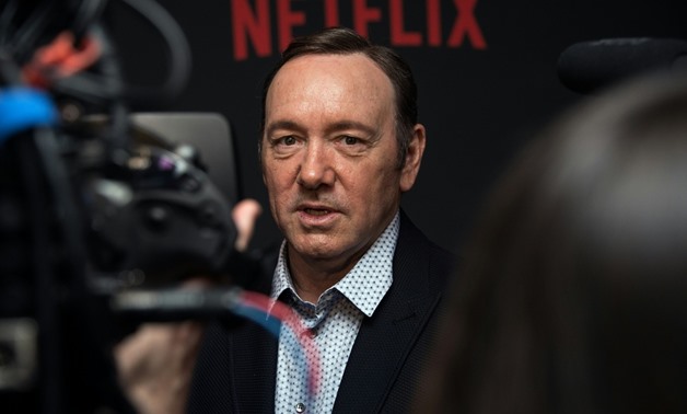 This file photo taken on February 23, 2016 shows actor Kevin Spacey arriving for the season 4 premiere screening of the Netflix show' (AFP/Nicholas Kamm)