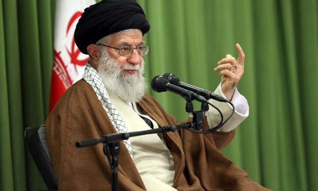 Iran's Supreme Leader Ayatollah Ali Khamenei gestures as he speaks during a meeting with students in Tehran, Iran -  Leader.ir/Handout