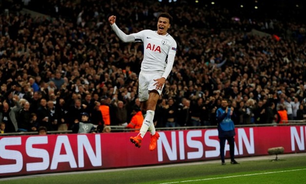 Tottenham's Dele Alli celebrates scoring their second goal Action Images via Reuters