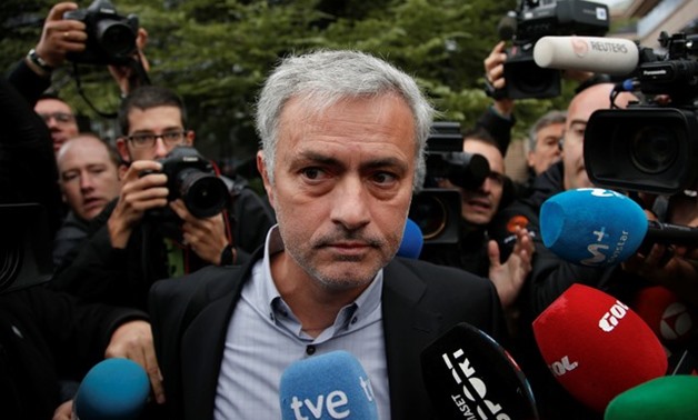 Manchester United manager Jose Mourinho leaves court after appearing on tax fraud charges in Pozuelo de Alarcon, near Madrid, Spain, November 3, 2017 -
 REUTERS
