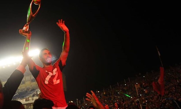 Mohamed Aboutrika celebrates his last African title with Al Ahly, CAF official account on twitter