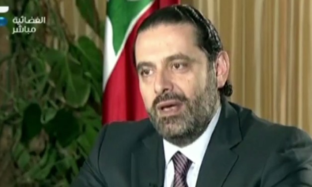 Resigned Lebanese Prime Minister Saad al-Hariri – Live screenshot from the interview