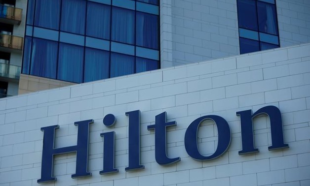 The logo of Hilton hotel is seen in Batumi, Georgia, May 2, 2016 - REUTERS/David Mdzinarishvili/File Photo