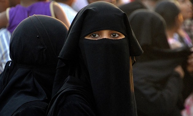 File - Niqabi woman