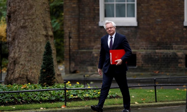 David Davis, Britain's Secretary of State for Exiting the European Union, arrives in Downing Street, London, November 14, 2017. REUTERS/Peter Nicholls
