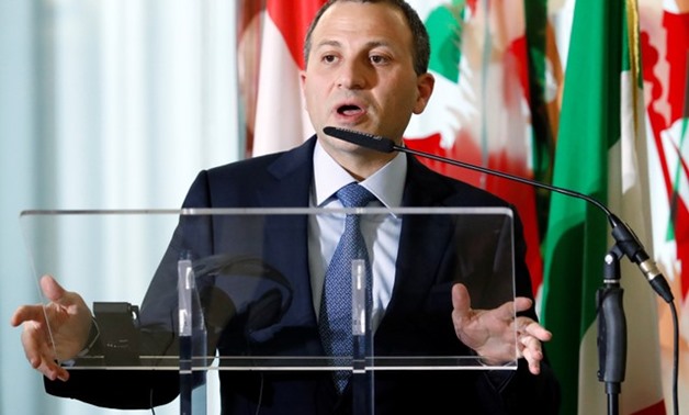 Lebanese Foreign Minister Gebran Bassil speaks during a meeting with Italian counterpart Angelino Alfano in Rome, Italy, November 15, 2017. REUTERS/Remo Casilli