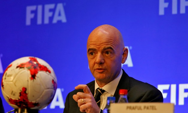 FIFA President Gianni Infantino speaks during a news conference after a FIFA Council meeting in Kolkata, India, October 27, 2017. REUTERS/Rupak De Chowdhuri