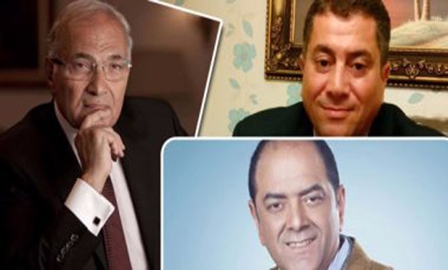 FILE - Ahmed Shafiq, Abu Hamed, and Samir Eid of the National Movement Party