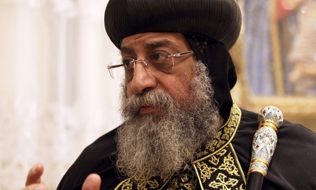 FILE- Pope Tawadros II of Alexandria and Patriarch of St. Mark Diocese
