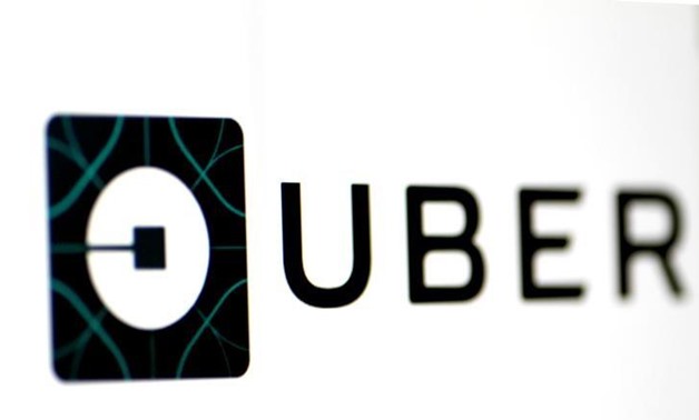 FILE - Uber logo