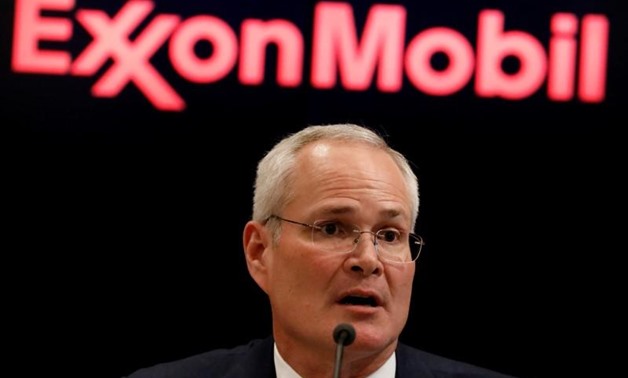 Darren Woods, Chairman & CEO of Exxon Mobil Corporation speaks during a news conference at the New York Stock Exchange (NYSE) in New York, U.S., March 1, 2017. REUTERS/Brendan McDermid